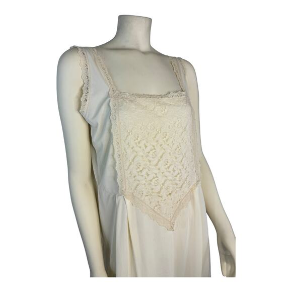 American Vintage 1960's handmade cream lace slip size medium - Picture 5 of 16